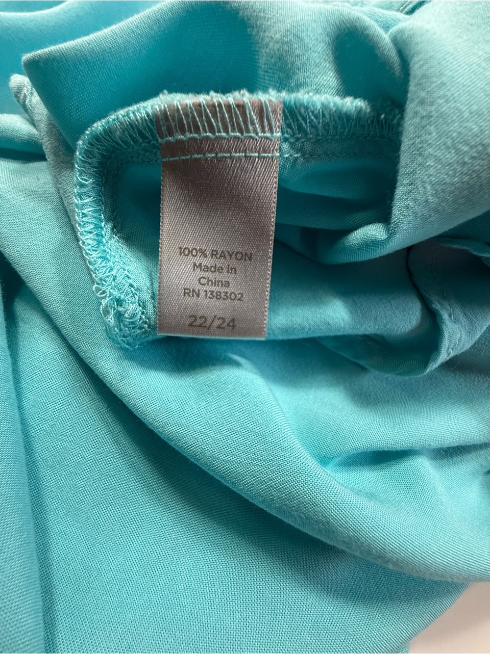 Modern Turquoise Blue Pintuck Button Front Rayon Tunic Top Avenue 22/24 Plus - Picture 5 of 8